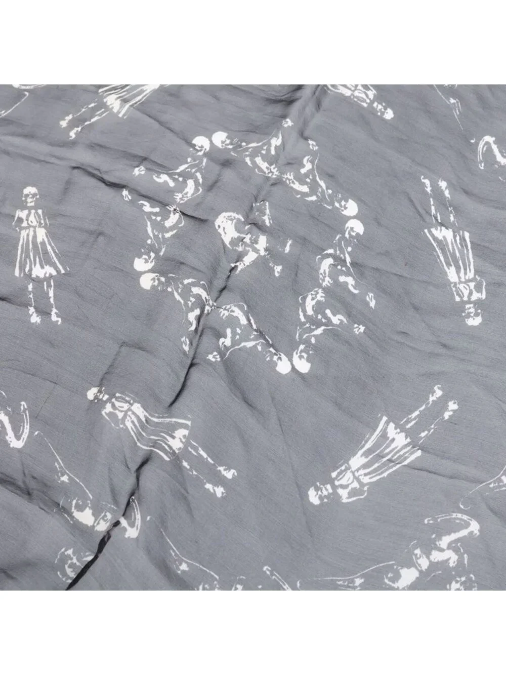 Chrome Hearts Foti Silk Scarf Print Black White